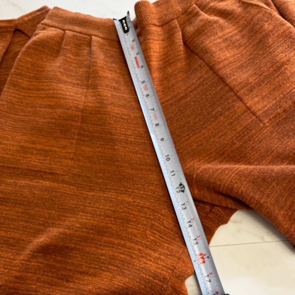 Free People Beach Orange Freya knit barrel leg Pant relaxed fit pant size large - Picture 7 of 10